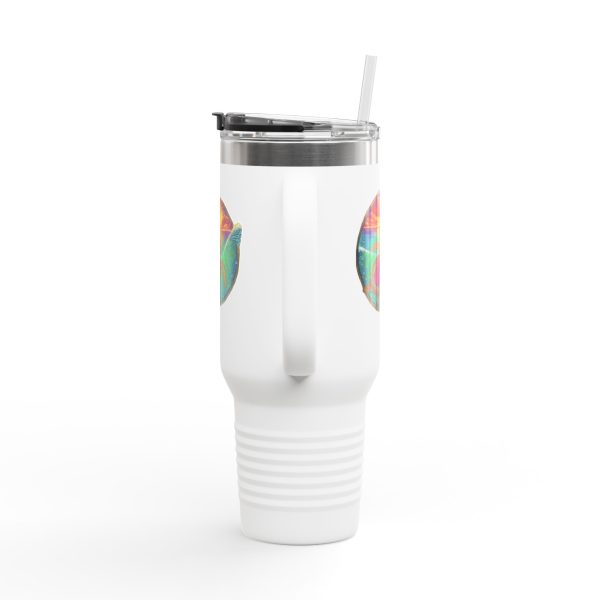 Mama Turtle Eco-Friendly Insulated Travel Mug - 40oz with Vibrant Nature Designs - Image 3