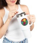 Mama Turtle Eco-Friendly Insulated Travel Mug - 40oz with Vibrant Nature Designs - Image 5