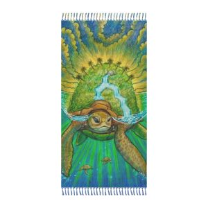 Mama Turtle Protection Boho Beach Throw
