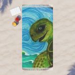 Mama Turtle Blessing Breath Boho Beach Throw - Image 3