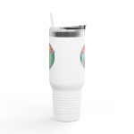 Mama Turtle Eco-Friendly Insulated Travel Mug - 40oz with Vibrant Nature Designs - Image 2