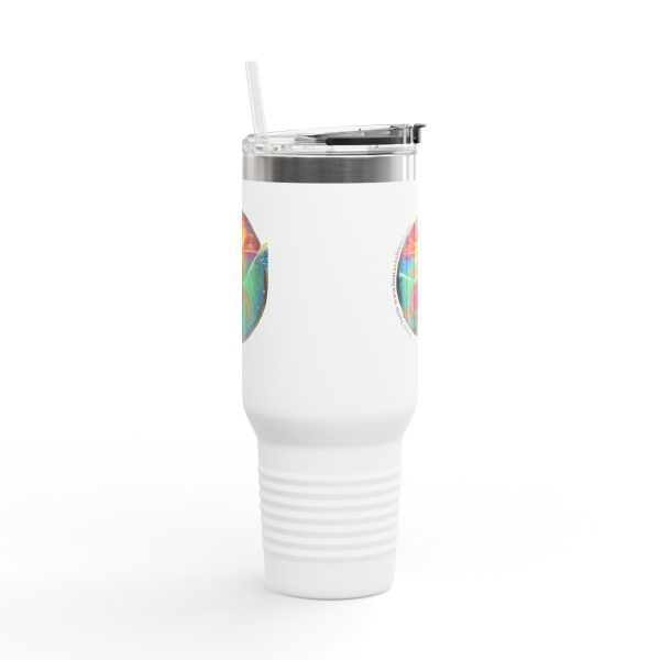 Mama Turtle Eco-Friendly Insulated Travel Mug - 40oz with Vibrant Nature Designs - Image 2