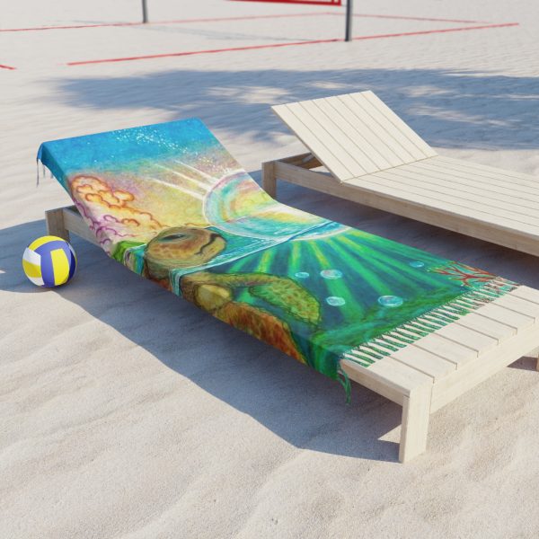 Mama Turtle Ocean Bubble Boho Beach Throw - Image 4