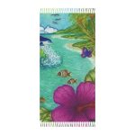 Mama Turtle All Creatures Boho Beach Throw